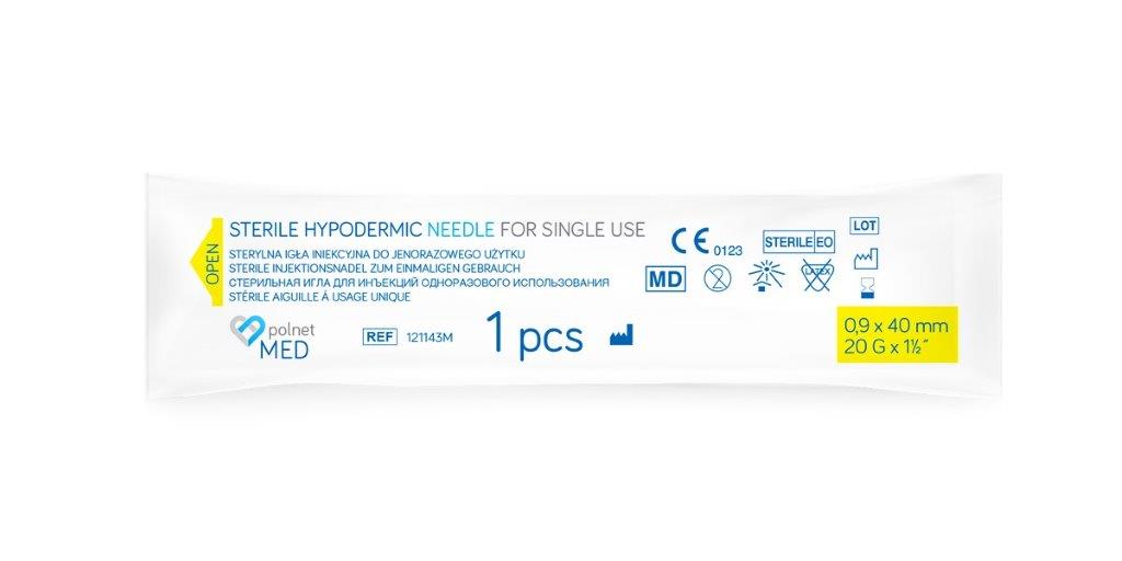 Igły j.u. POLnet-MED 0.9 x 40mm 100szt - obrazek 2