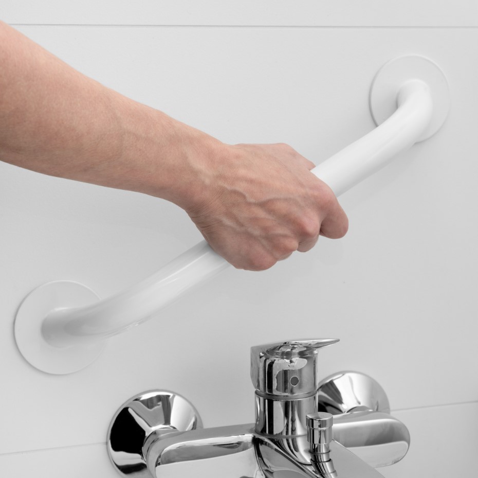 Uchwyt łazienkowy prosty 30cm biały - obrazek 2