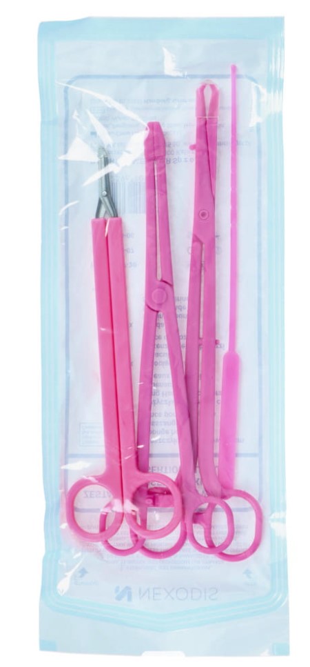 Zestaw do zakładania wkładki wewnątrzmacicznej IUD jednorazowy różowy - obrazek 2