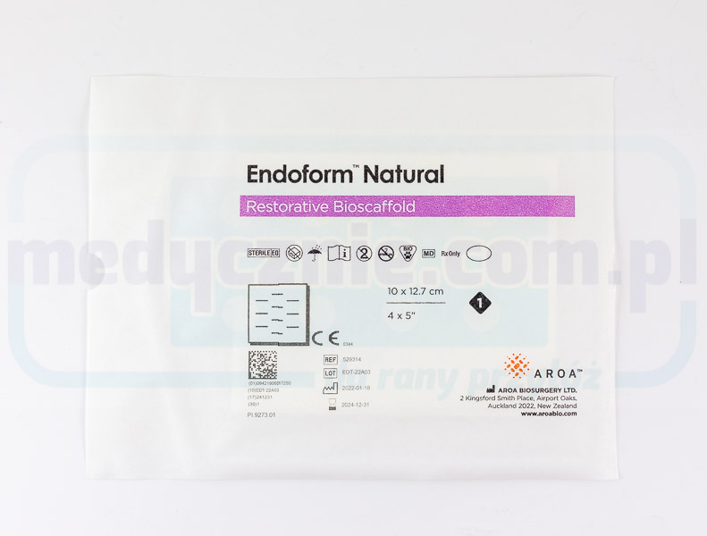 Endoform 10 x 12,7cm – naturalna matryca skóry z kolagenem i makrocząsteczkami ECM 1szt - obrazek 2