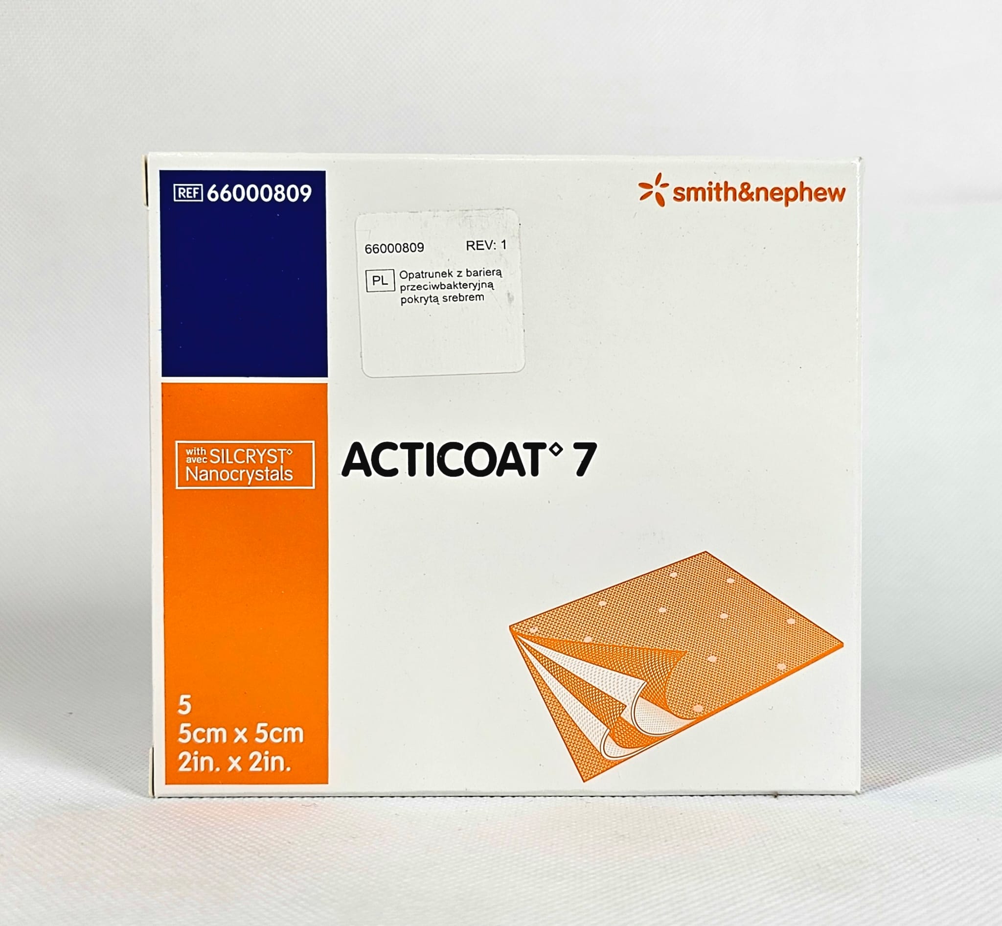 Acticoat 5* 5cm 1szt antybakteryjny opatrunek ze srebrem nanokrystalicznym