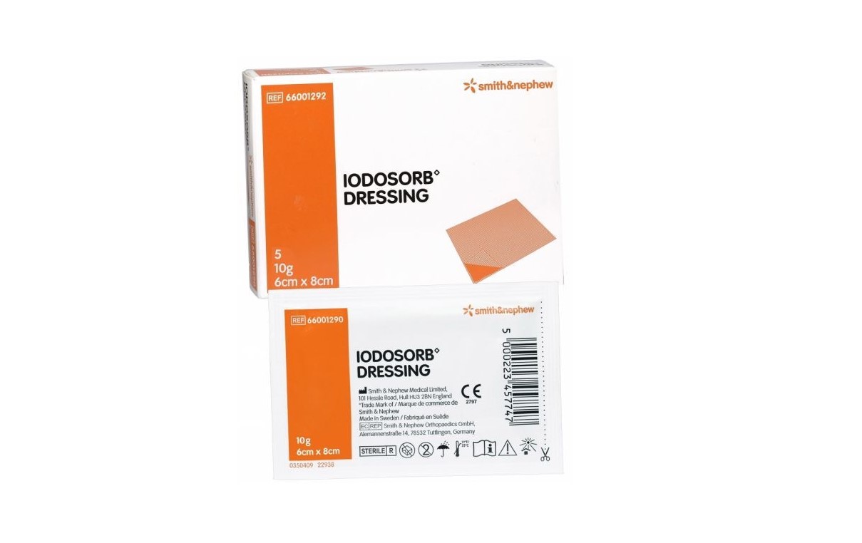 Iodosorb Dressing 10g 6* 8cm 1szt opatrunek z jodyną - obrazek 2