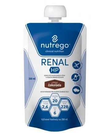 Nutrego Renal HP 200 ml czekoladowy hiperkaloryczna o obniżonej zawartości elektrolitów 1szt