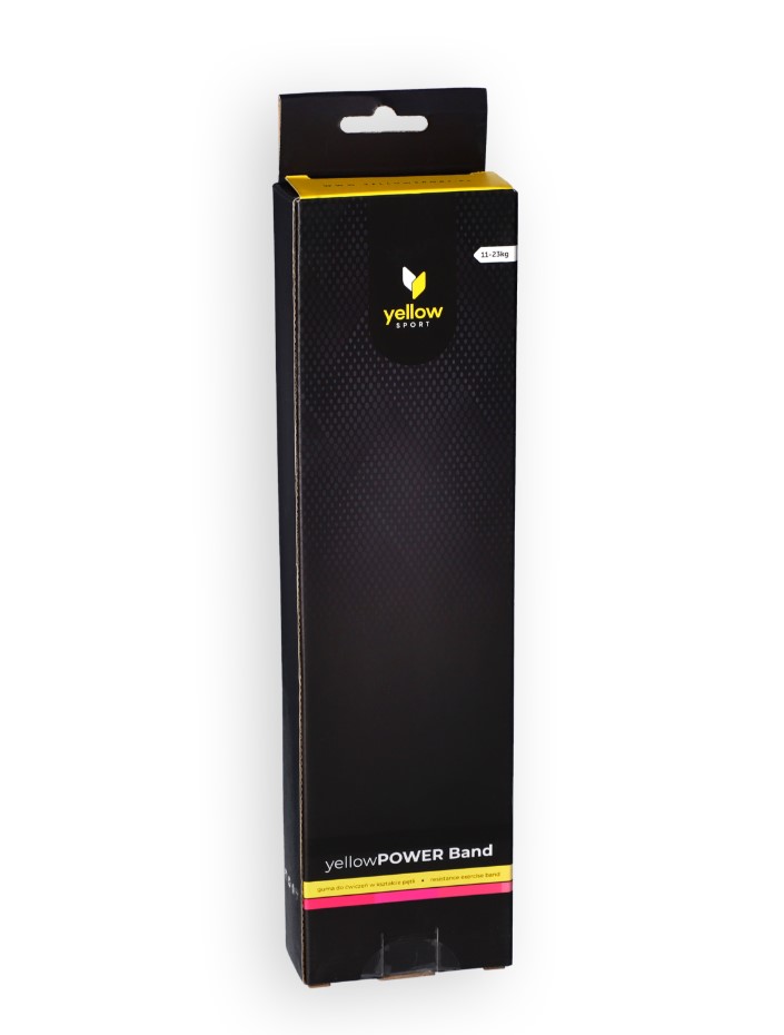 Guma do ćwiczeń yellowPOWER Band różowa opór 11-23 kg - obrazek 2