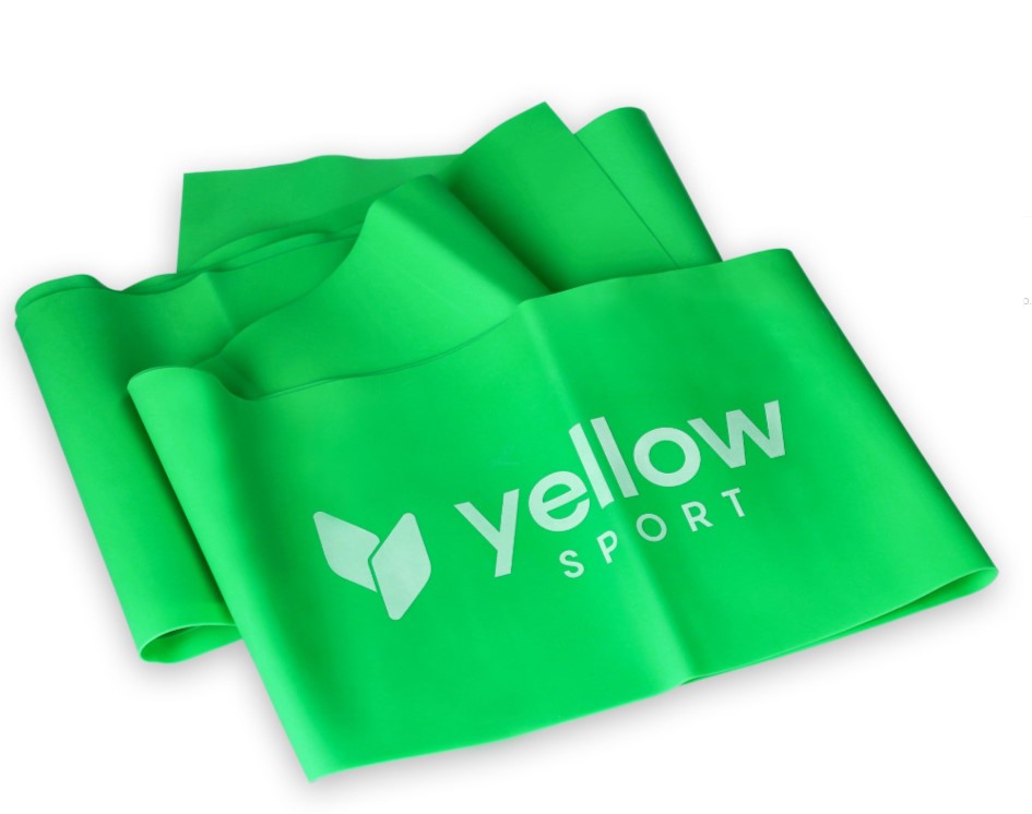 Guma do ćwiczeń yellowFLAT band zielona opór 5-8 kg