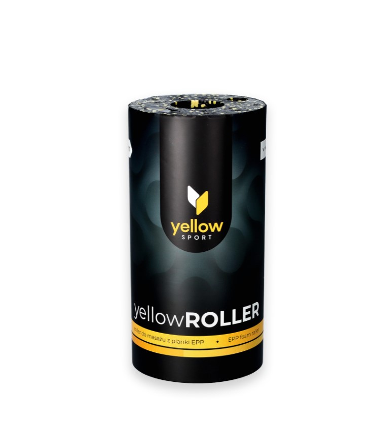 Wałek roller do masażu yellowROLLER czarno-żółty 30cm