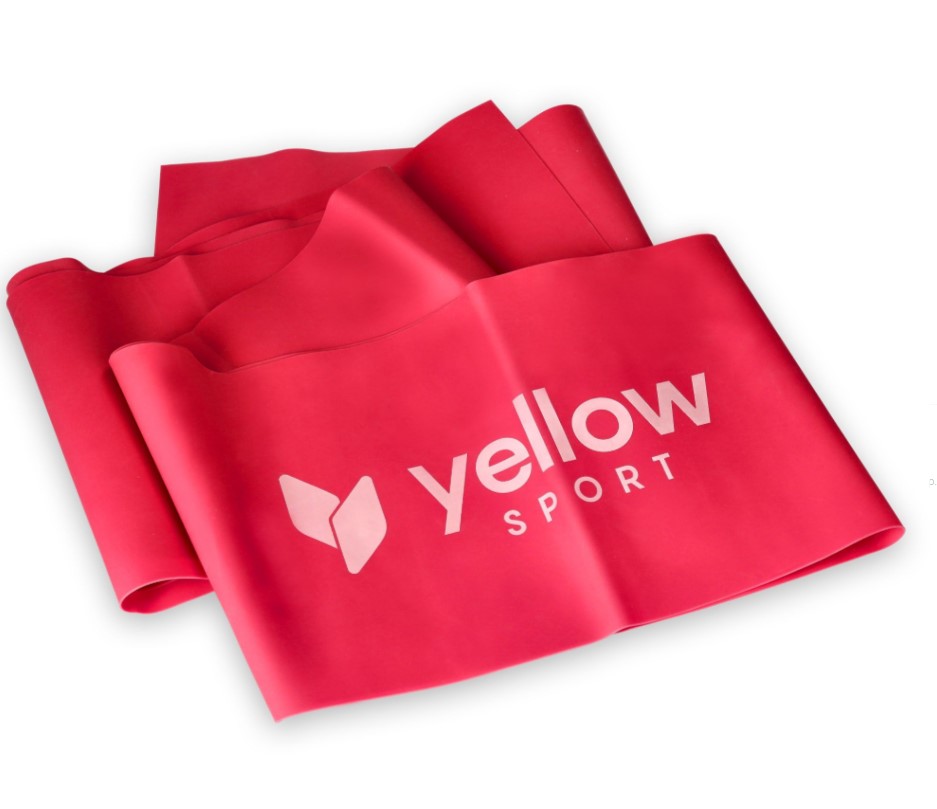 Guma do ćwiczeń yellowFLAT band czerwona opór 2-4 kg