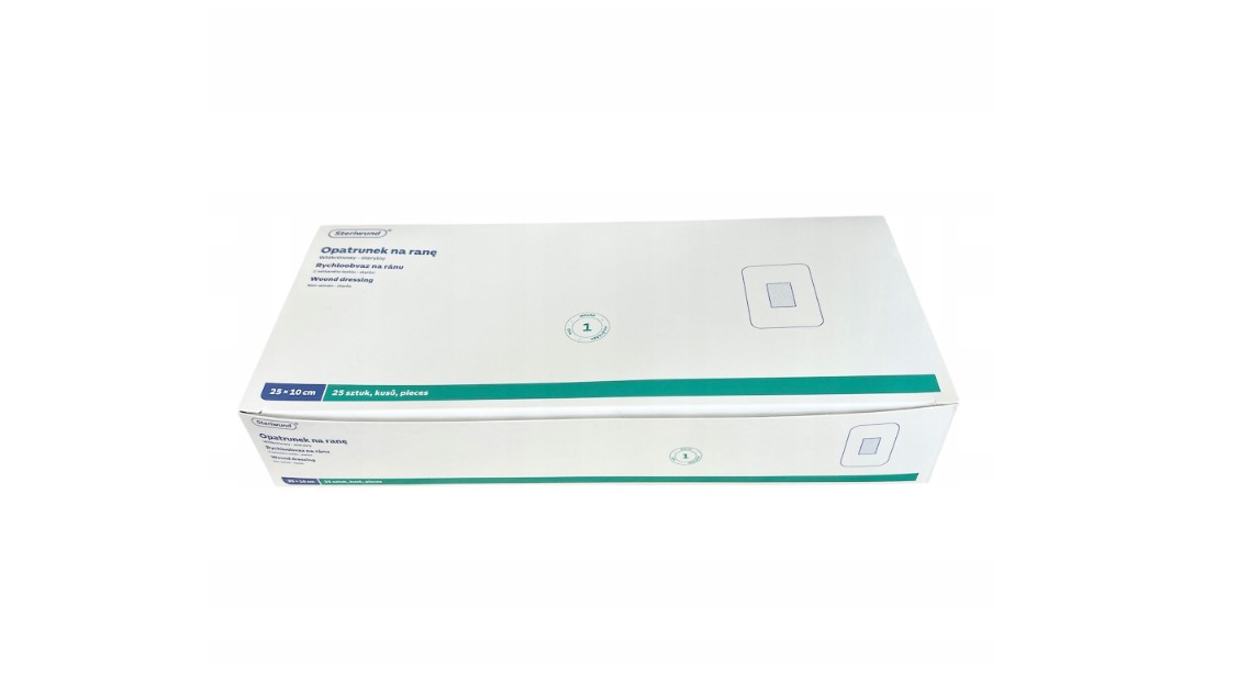 Opatrunek z wkładem chłonnym STERIWUND 25cm x 10cm 25szt