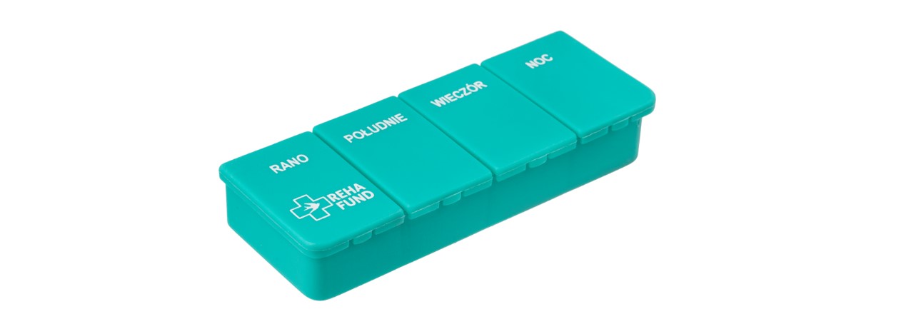 Pojemnik na lekarstwa czterokomorowy 1 dniowy