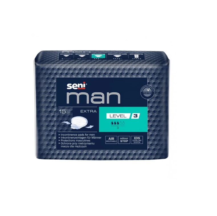 Wkładki urologiczne 15szt Seni Man Level 3 Extra dla mężczyzn