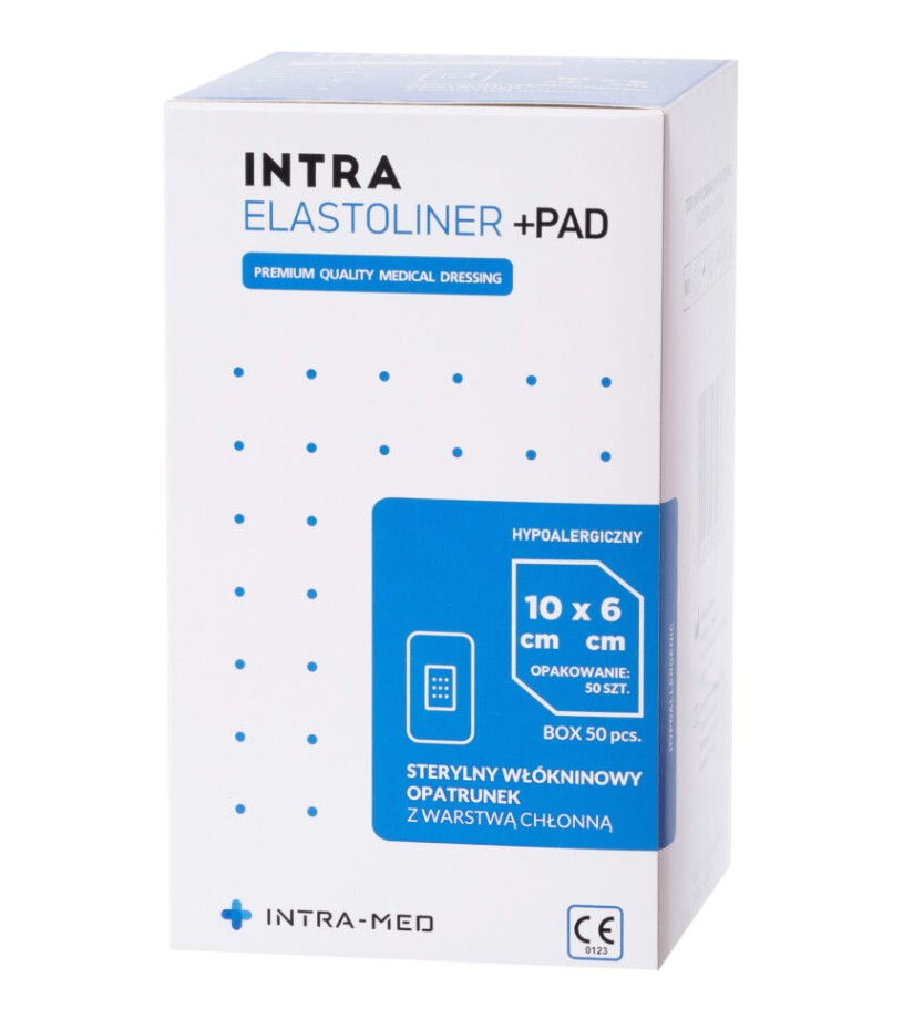 Opatrunek z wkładem chłonnym ELASTOLINER+PAD 6cm x 10cm 50szt