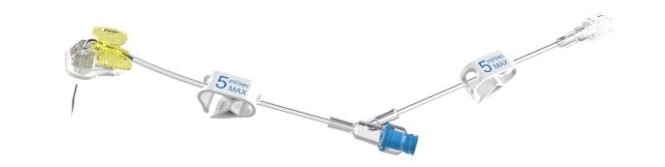 Igła do portu BEZPIECZNA 0,9x19mm 20G REF SHU-2019CHY typu Hubera ze skrzydełkami i drenem