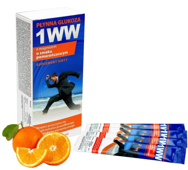 Glukoza 1WW 10x12ml o smaku pomarańczowym