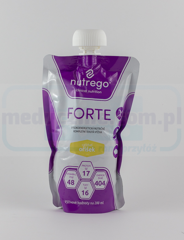 Nutrego Forte 12x200 ml Orzechowy wysokokaloryczna, wysokobiałkowa dieta