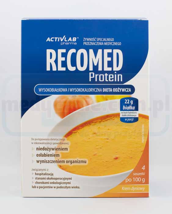Recomed Protein 4x100g krem dyniowy