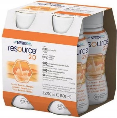 Resource 2.0 4x200ml smak ananas-mango