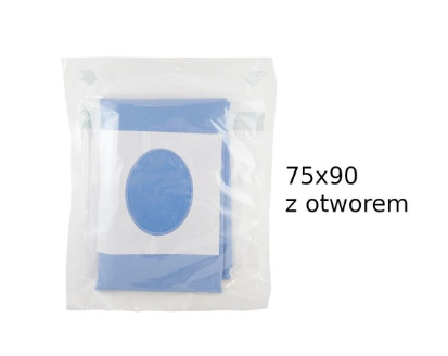 Serweta sterylna Immunity REF 150 015 (papier+folia) 75*90cm, otwór 6x8cm przylepna