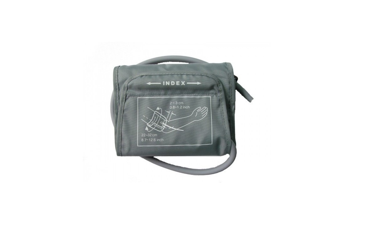 Mankiet 1 wąż dla otyłych SZARY do ciśnieniomierza elektronicznego