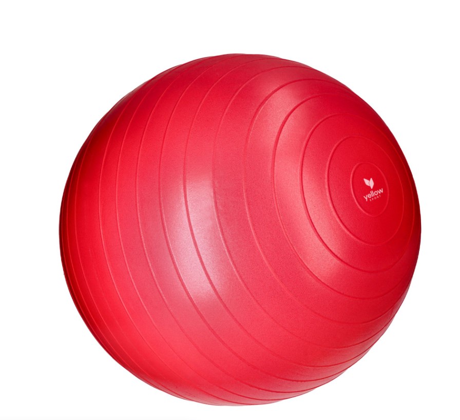 Piłka rehabilitacyjna yellowGYM ball 55cm czerwona - obrazek 2