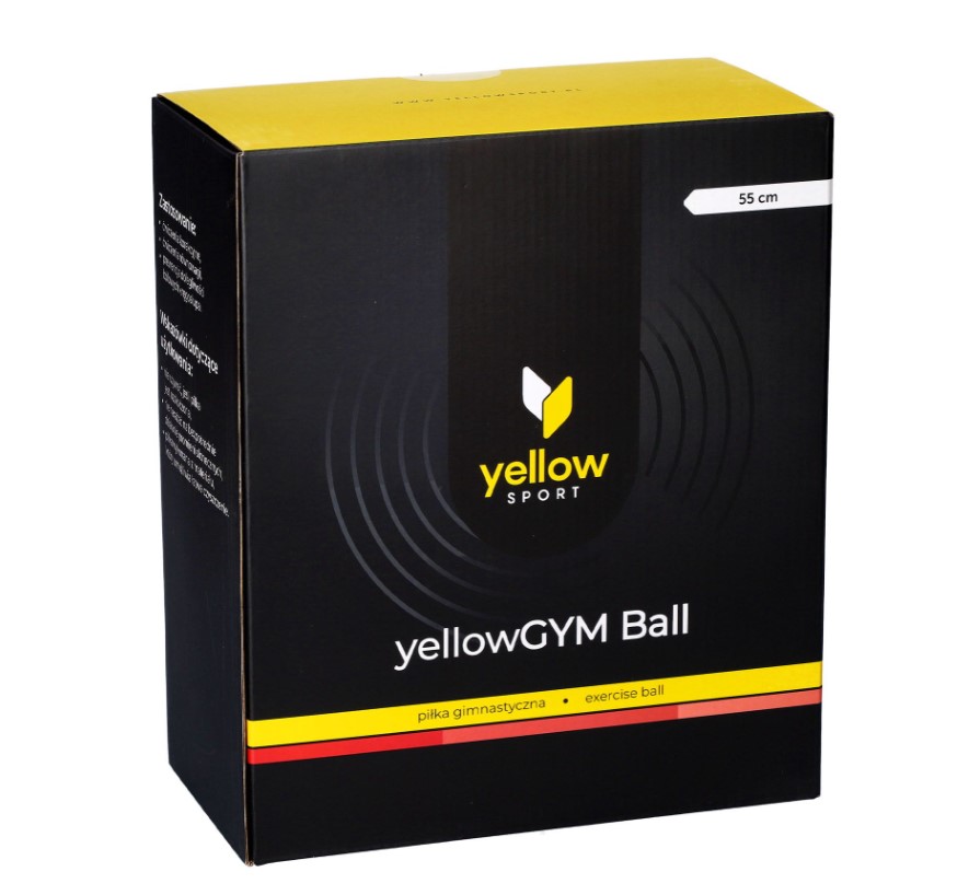 Piłka rehabilitacyjna yellowGYM ball 55cm czerwona - obrazek 3