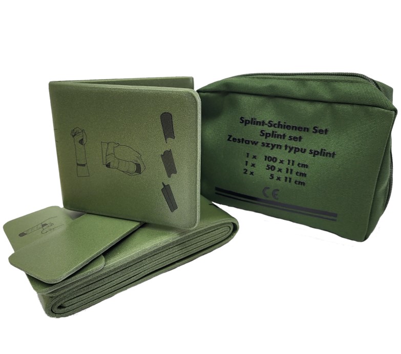 Szyny typu Splint zestaw 4szt w etui zielone