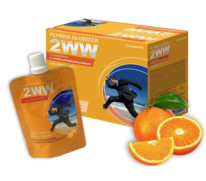 Glukoza 2WW 24ml 1szt o smaku truskawkowym