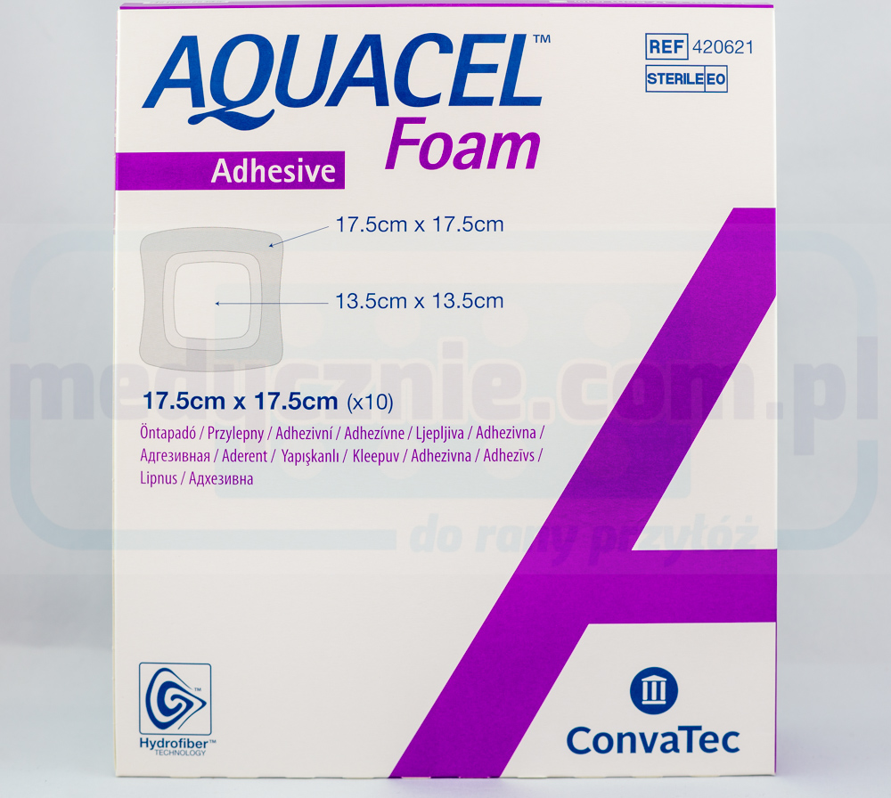 Aquacel Foam Adhesive 17,5*17,5cm wielowarstwowy opatrunek piankowy 1szt