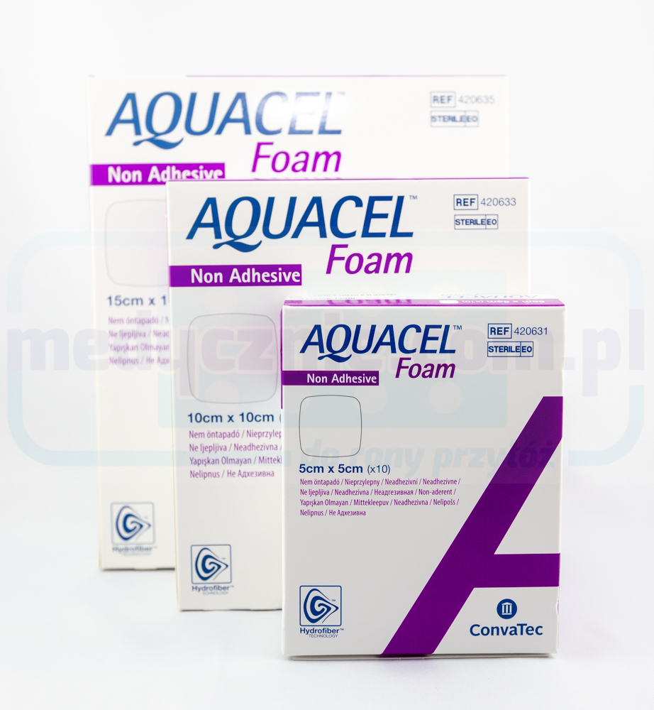 Aquacel Foam Non Adhesive 10*10cm wielowarstwowy opatrunek piankowy 1szt - obrazek 2