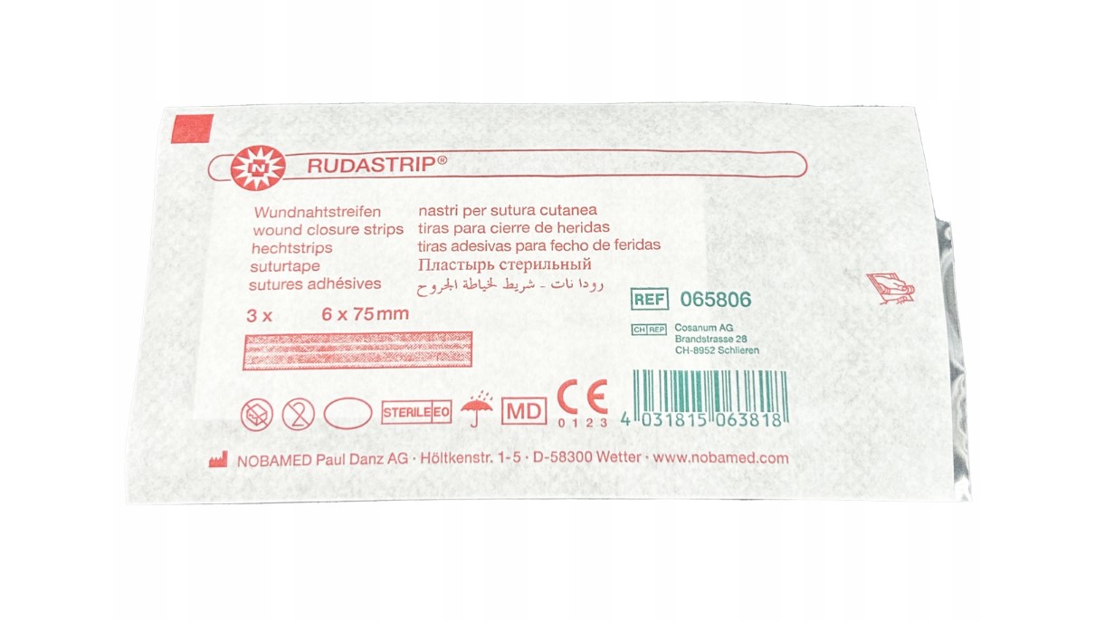 Rudastrip paski do zamykania ran 6mm* 75mm 3szt