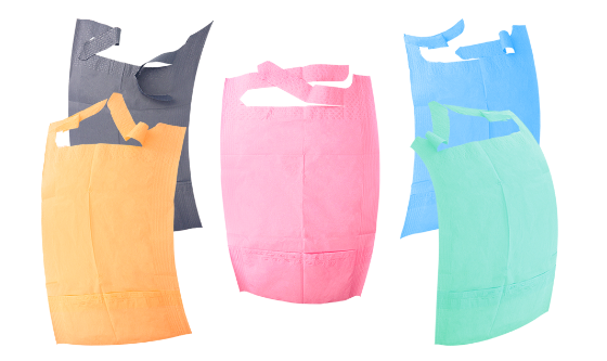 Śliniak dentystyczny z kieszenią 100szt zielony Mustaf Dental