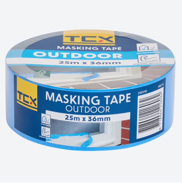 Taśma papierowa samoprzylepna 3,6cm*25m niebieska