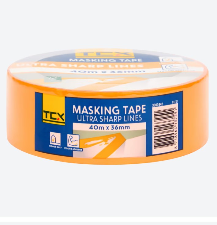 Taśma papierowa samoprzylepna 3,6cm*40m pomarańczowa