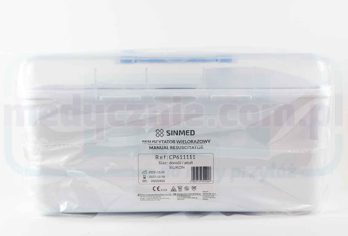 Zestaw do Ambu w walizce - resuscytator silikonowy dla dorosłych wielorazowy - obrazek 2