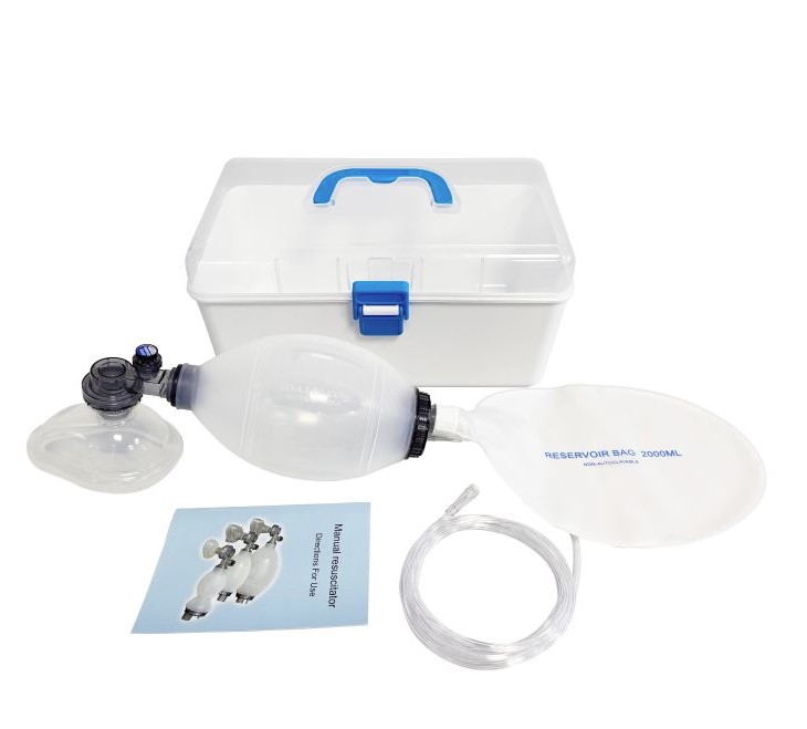 Zestaw do Ambu w walizce - resuscytator silikonowy dla dorosłych wielorazowy - obrazek 3