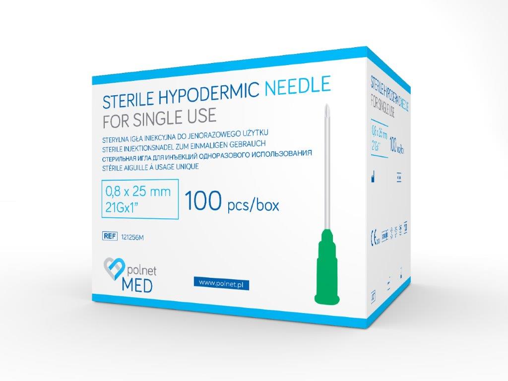Igły j.u. POLnet-MED 0.8 x 25mm 100szt