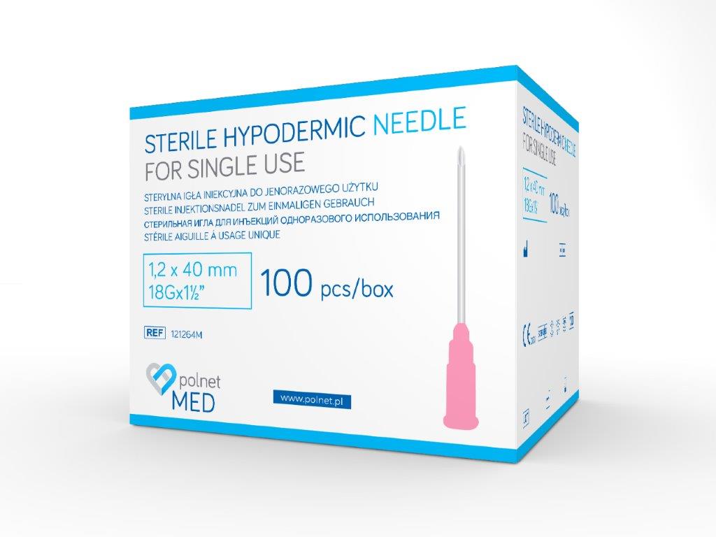 Igły j.u. POLnet-MED 1,2 x 40mm 100szt