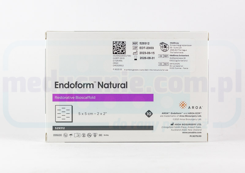 Endoform 5* 5cm – naturalna matryca skóry z kolagenem i makrocząsteczkami ECM 1szt