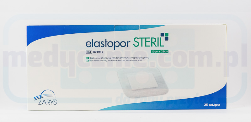 Opatrunek z wkładem chłonnym ELASTOPOR Steril 10* 25cm 25szt