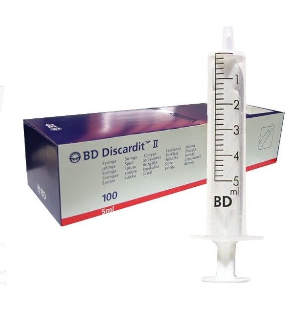 Strzykawki BD 5ml 100szt