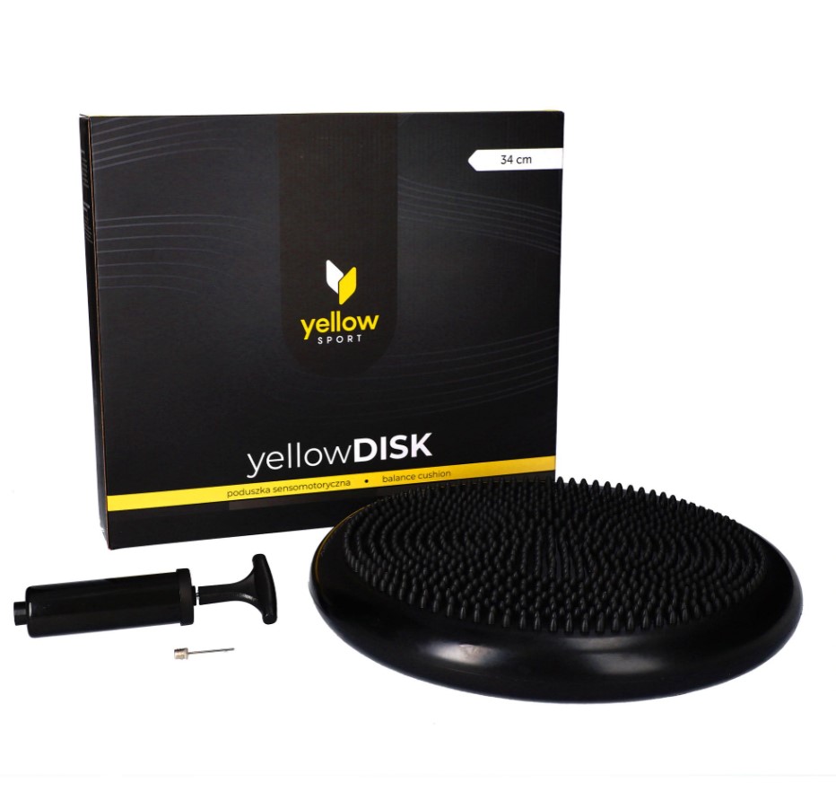 Poduszka sensomotoryczna yellowDISK z pompką czarna