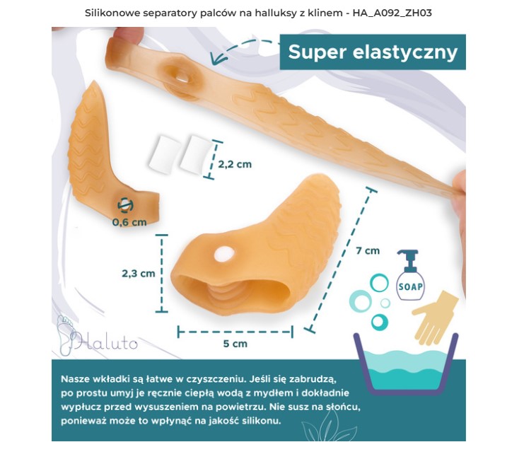 Haluksy - HA_A092_ZH03 zestaw separatorów palców na haluksy