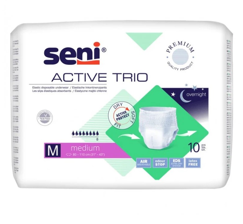 Majtki chłonne Seni Active Trio MEDIUM 10szt
