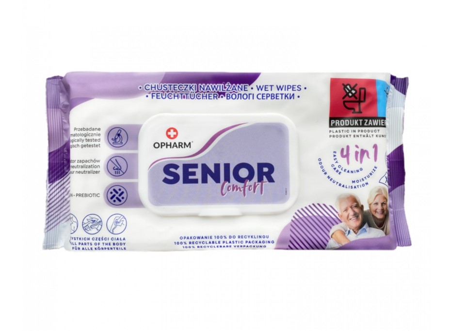 Chusteczki nawilżane Senior Comfort 4w1 72szt