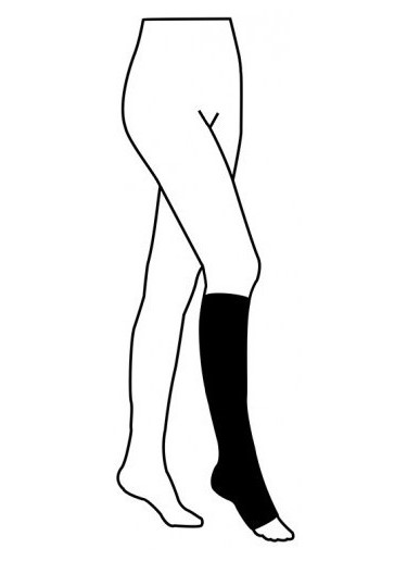 Podkolanówki Avicenum PHLEBO 360 AD L LONG 3D 8001 natura  czubek otwarty