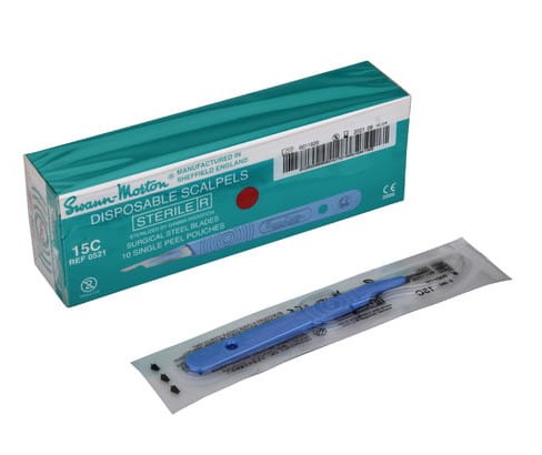 Skalpel z trzonkiem nr 15C 10szt SWANN MORTON