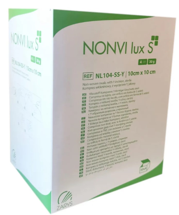 Kompres włókninowy jałowe 30G 4W z rozcięciem Y 10cm *10cm 4szt - obrazek 2