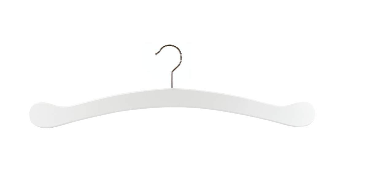Wieszak drewniany na fartuch RTG dł. 54cm biały