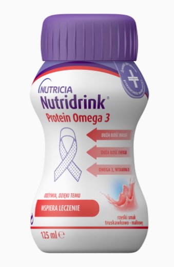 Nutricia Nutridrink Protein Omega 3 125ml rześki smak truskawkowo-malinowy
