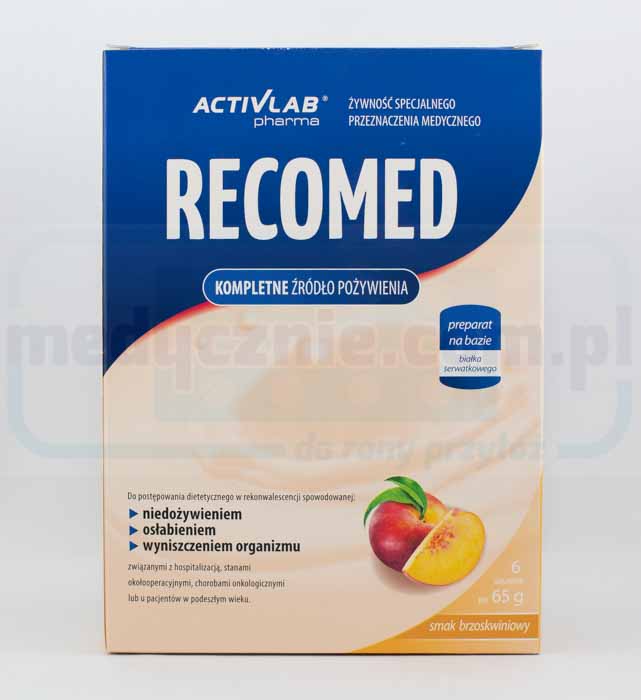RecoMed koktail odżywczy 6x65g brzoskwinia