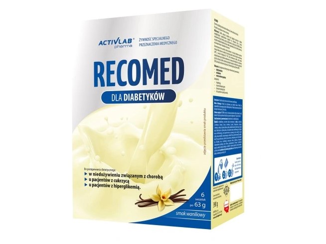 RecoDiab koktail odżywczy smak wanilia 6x77g 1szt DLA DIABETYKÓW